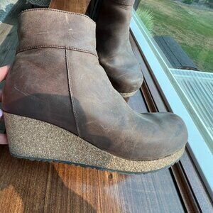 Brown Papillio by Birkenstock Natural Wedge Boot  Size 37